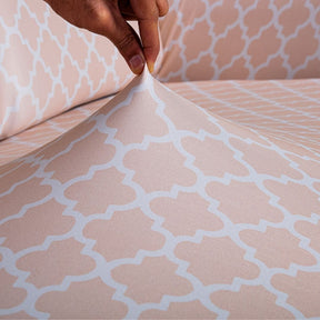 Cream Diamond Stretchable Sofa Slipcover