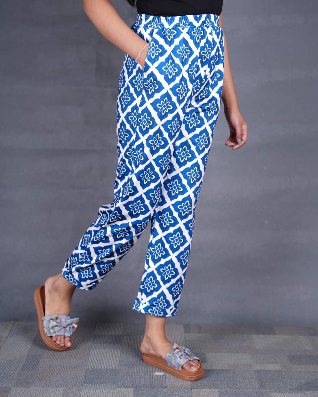 Traditional Blossom Women Printed Pyjamas (Buy 2 Get 400 OFF)