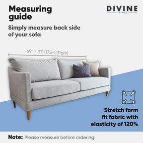 Cream Diamond Elastic Sofa Covers