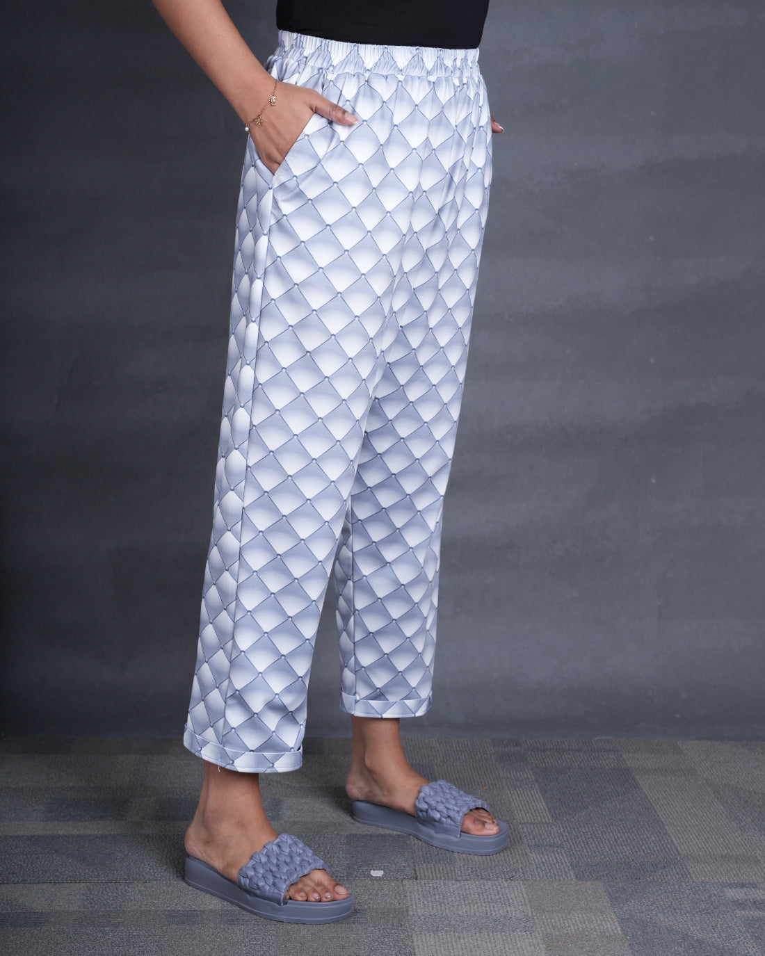 Silver Capitone Women Printed Pyjamas (Buy 2 Get 400 OFF)