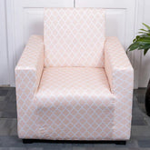 Cream Diamond Sofa cover Single Seater