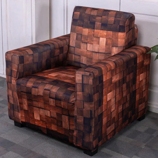 Wooden Blocks one seater sofa cover