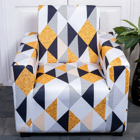 Yellow Prism Elastic Sofa Slipcovers