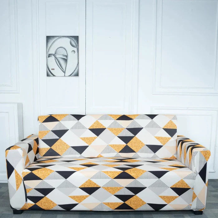 Yellow Prism Elastic Sofa Slipcovers