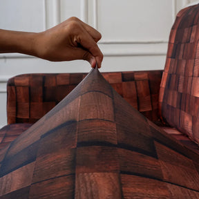 Wooden Blocks Elastic Sofa Cover